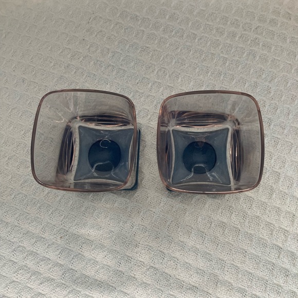 Di Saronno Vintage Pink Glasses With Blue Square Bases - Picture 4 of 5
